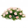 Ovalo de 25 Rosas para Condolencias rosadas palidas