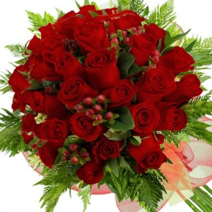 Ramo de 28 Rosas Rojas