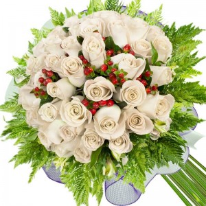 Ramo 28 Rosas Blancas