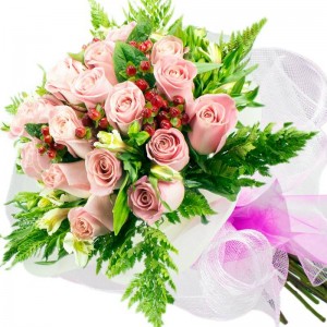 RAMO 20 ROSAS ROSADAS