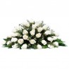 Ovalo para Condolencias de 30 rosas blancas