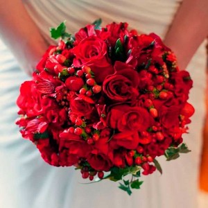Ramo de Novia Rojo Intenso Ramo de Novia Rojo Intenso